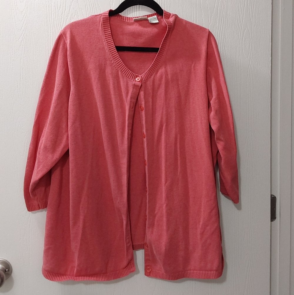 Cherokee Coral Knit Cardigan